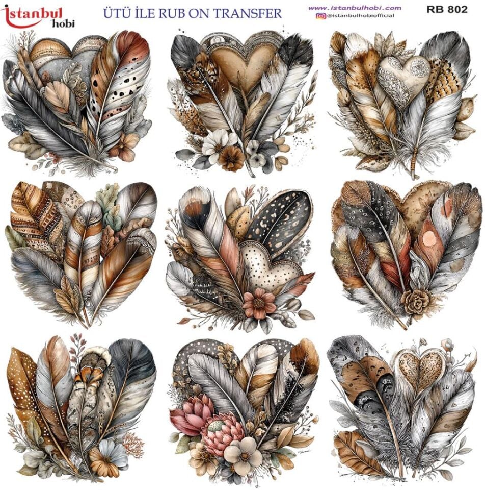 Ütü ile Rub On Transfer Kağıdı 30x30cm RB-802