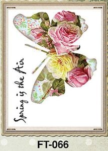 FT-66 Cadence Kumaş Transfer 25x35cm Çiçekli Hayvan Figürleri Serisi