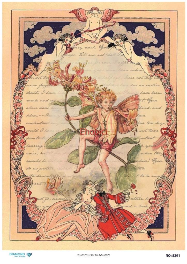 Diamond Pirinç Dekopaj Kağıdı - 5291