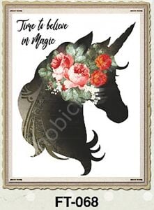 FT-68 Cadence Kumaş Transfer 25x35cm Çiçekli Hayvan Figürleri Serisi