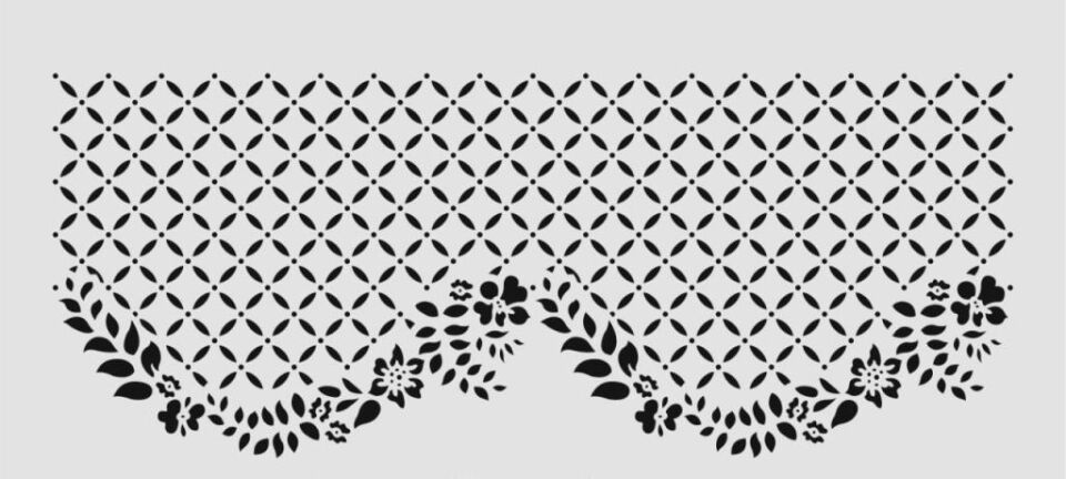Border Desen Stencil Şablon (15x30) BR-039