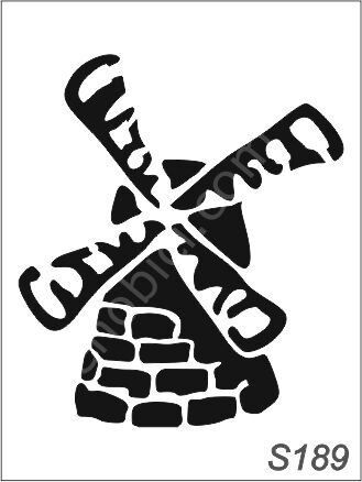 Değirmen Desen Stencil Şablon (15x20) S-189