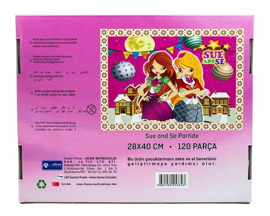 Sue And Se Partide Puzzle 120 Parça 28x40cm