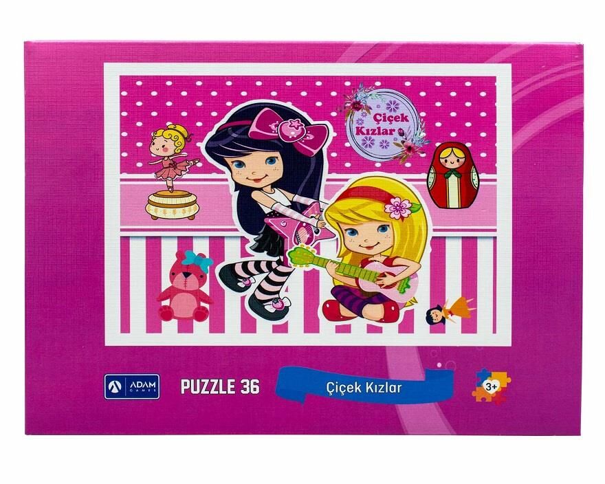 Çiçek Kızlar Puzzle 36 Parça 24x34cm
