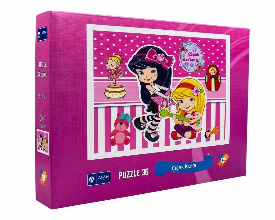 Çiçek Kızlar Puzzle 36 Parça 24x34cm