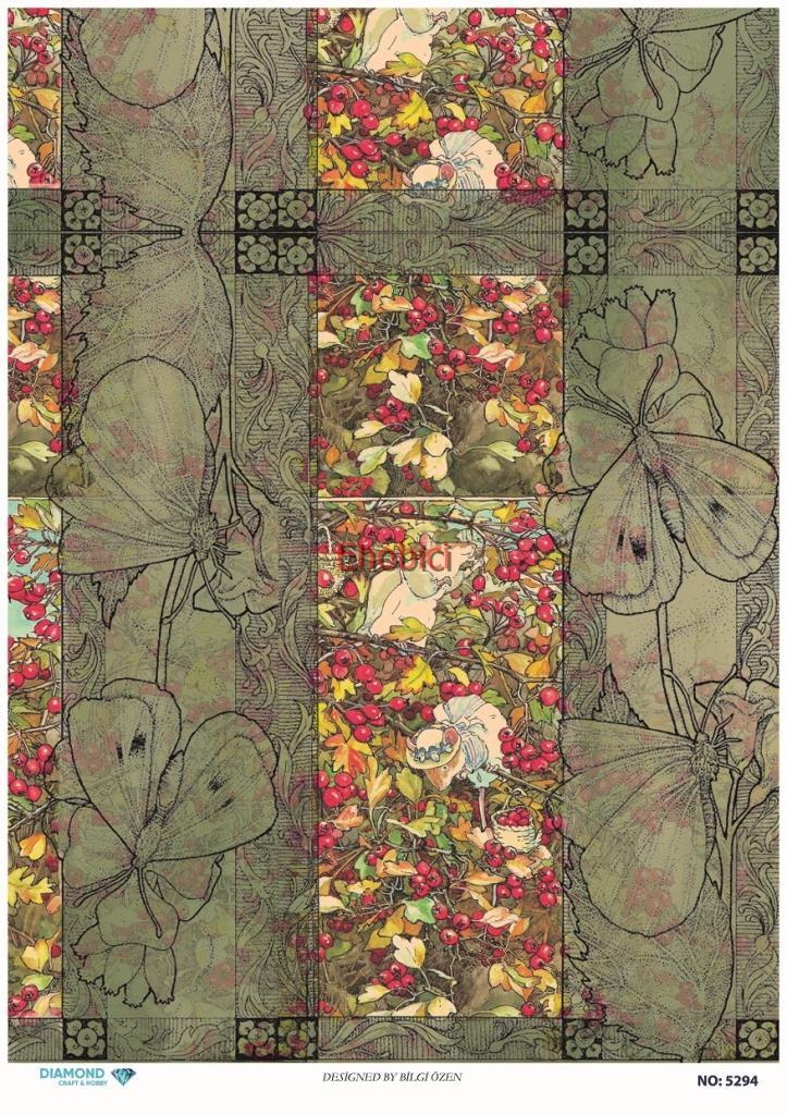 Diamond Pirinç Dekopaj Kağıdı - 5294