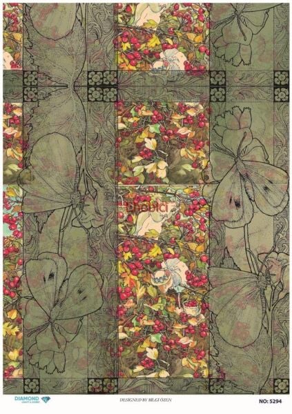 Diamond Pirinç Dekopaj Kağıdı - 5294