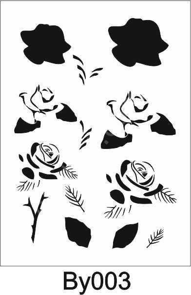 Boyutlu Desen Stencil Şablon (15x20) BY-003