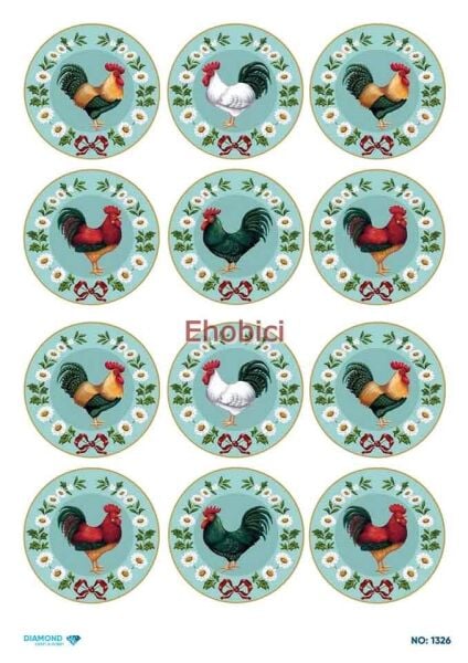 Diamond Pirinç Dekopaj Kağıdı - 1326