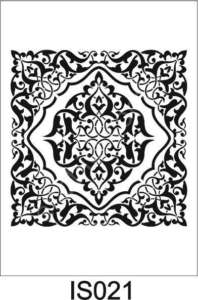 İslami Temalı Desenler Stencil Şablon (30X30) İS-021