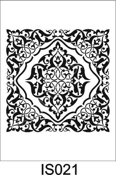 İslami Temalı Desenler Stencil Şablon (30X30) İS-021