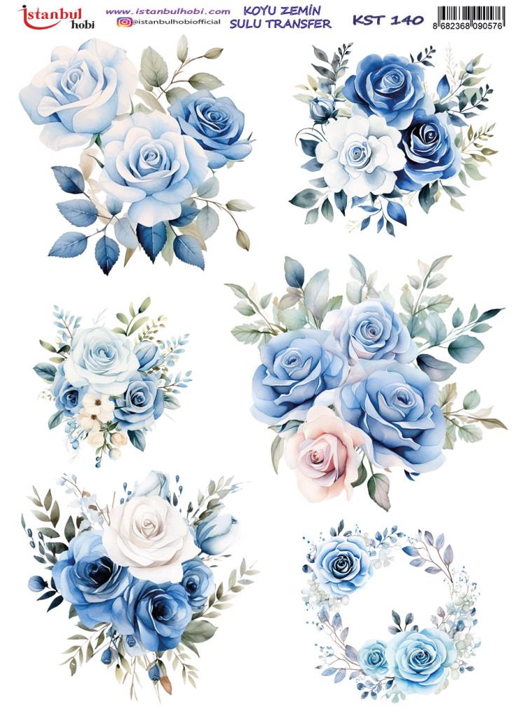 Koyu Zemin Sulu Transfer Kağıdı 25x35cm KST-140