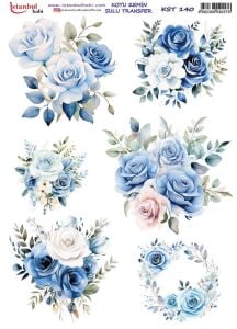 Koyu Zemin Sulu Transfer Kağıdı 25x35cm KST-140