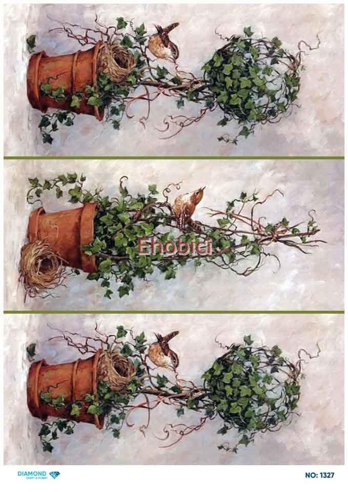 Diamond Pirinç Dekopaj Kağıdı - 1327