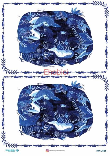 Diamond Pirinç Dekopaj Kağıdı - 2686