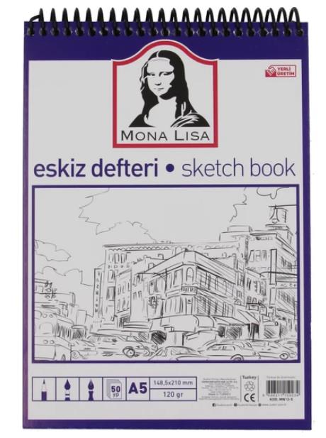 Eskiz Defteri Mona Lisa A5 120gr Telli