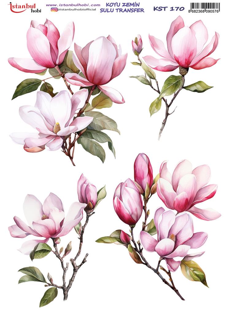 Koyu Zemin Sulu Transfer Kağıdı 25x35cm KST-170