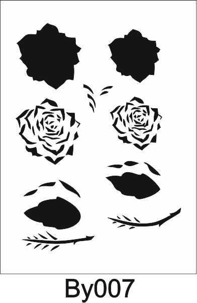 Boyutlu Desen Stencil Şablon (21x30) BY-007