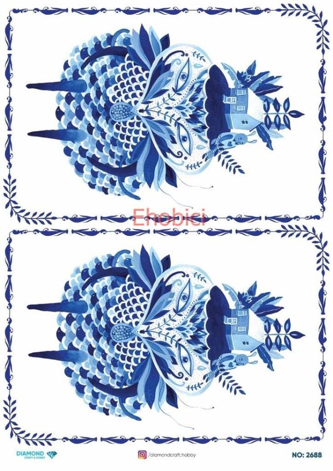 Diamond Pirinç Dekopaj Kağıdı - 2688
