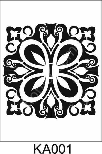Kare ve Fayans Desenler Stencil Şablon (20x20) KA-001