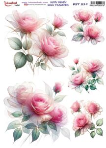 Koyu Zemin Sulu Transfer Kağıdı 25x35cm KST-219