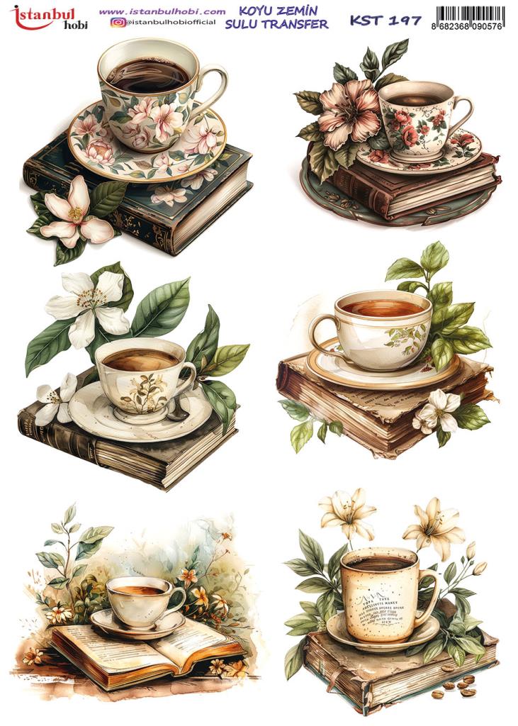 Koyu Zemin Sulu Transfer Kağıdı 25x35cm KST-197