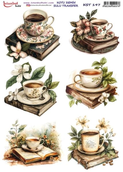 Koyu Zemin Sulu Transfer Kağıdı 25x35cm KST-197