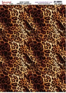 Pirinç Dekopaj Kağıdı 30x42cm PT-3698 Leopar Desen