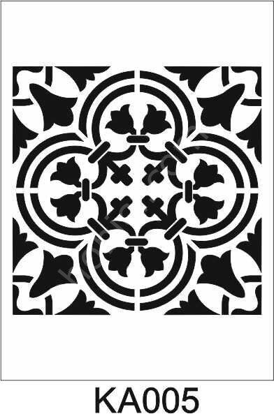 Kare ve Fayans Desenler Stencil Şablon (20x20) KA-005