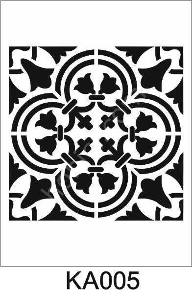 Kare ve Fayans Desenler Stencil Şablon (20x20) KA-005