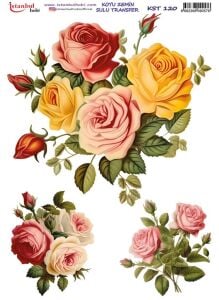 Koyu Zemin Sulu Transfer Kağıdı 25x35cm KST-120