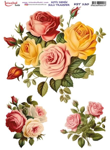 Koyu Zemin Sulu Transfer Kağıdı 25x35cm KST-120