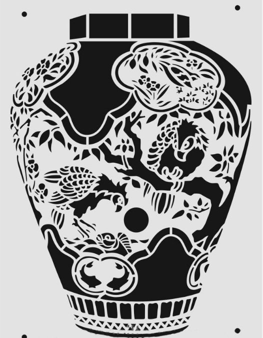 Boyutlu Desen Stencil Şablon (25x35) BY-055B
