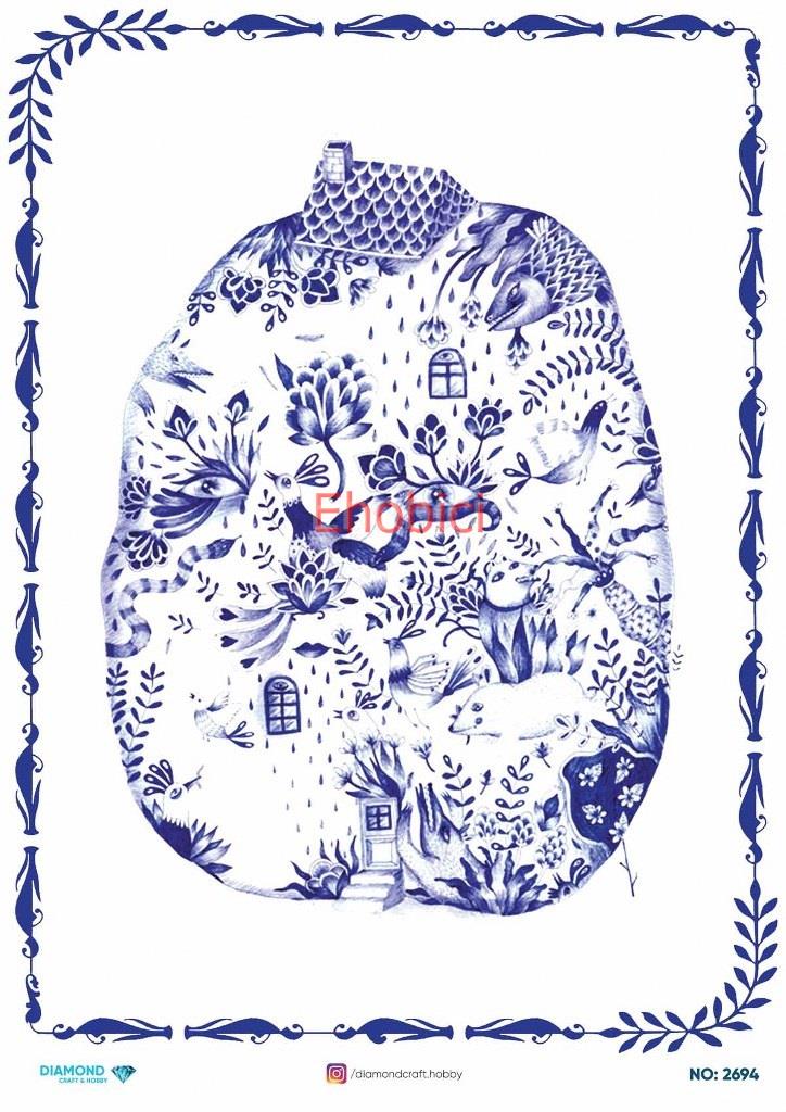 Diamond Pirinç Dekopaj Kağıdı - 2694