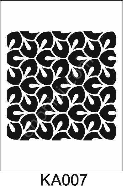 Kare ve Fayans Desenler Stencil Şablon (20x20) KA-007