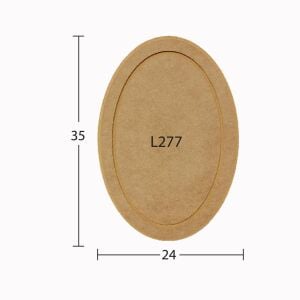 Ahşap Oval Supla 35x24cm L277