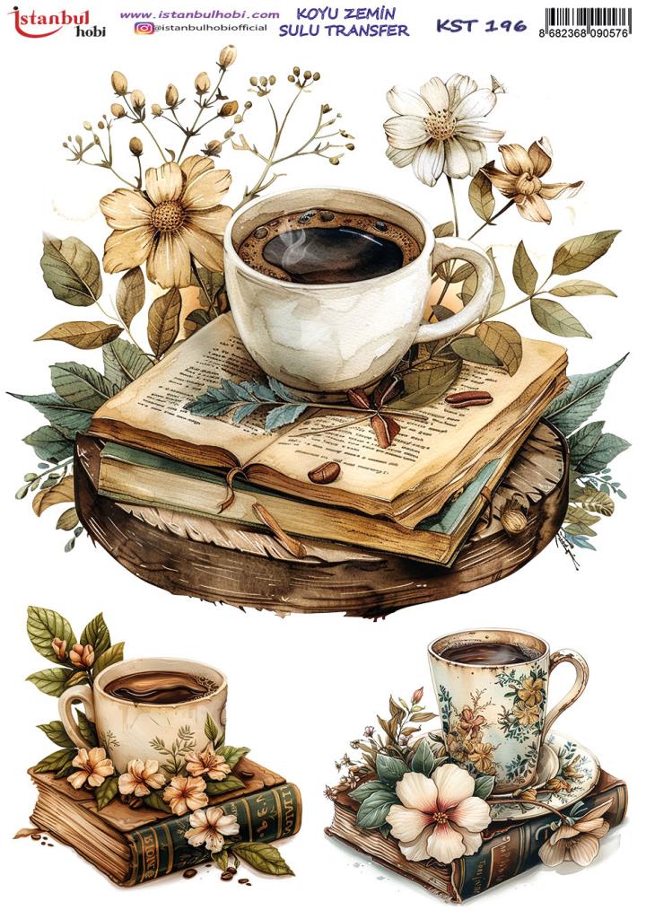 Koyu Zemin Sulu Transfer Kağıdı 25x35cm KST-196