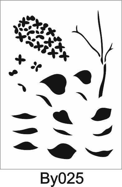 Boyutlu Desen Stencil Şablon (21x30) BY-025