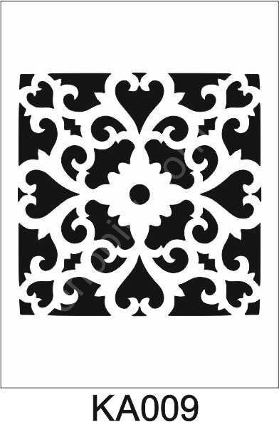 Kare ve Fayans Desenler Stencil Şablon (20x20) KA-009