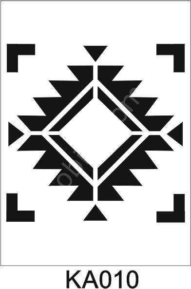 Kare ve Fayans Desenler Stencil Şablon (20x20) KA-010
