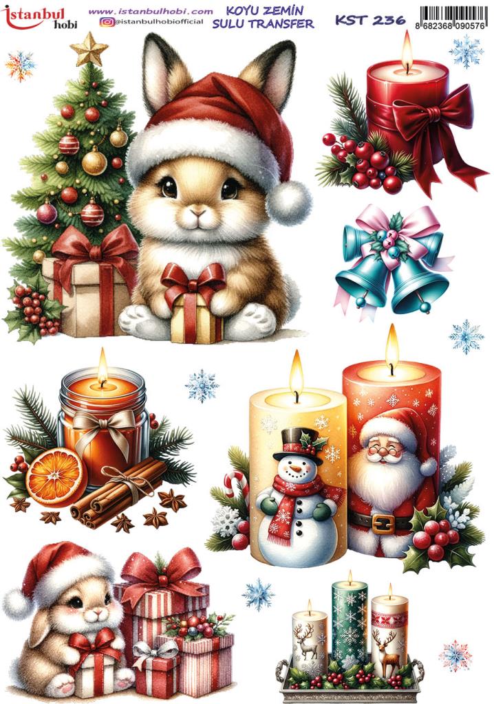 Koyu Zemin Sulu Transfer Kağıdı 25x35cm KST-236