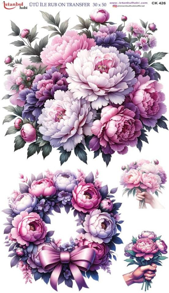 Ütü İle Rub On Transfer Kağıdı 30x50cm CK426