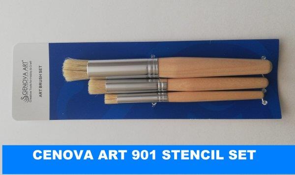 Cenova Art Stencil Fırça 3 lü Set 901/1