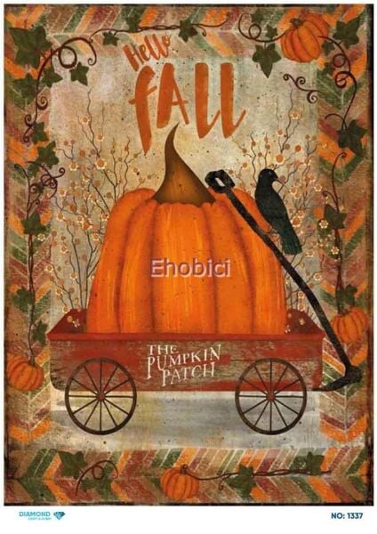 Diamond Pirinç Dekopaj Kağıdı - 1337