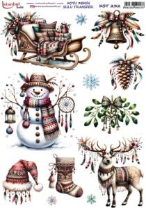 Koyu Zemin Sulu Transfer Kağıdı 25x35cm KST-232