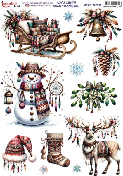 Koyu Zemin Sulu Transfer Kağıdı 25x35cm KST-232