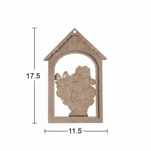 Ahşap Noel Baba Yılbaşı Süsü 17,5x11,5cm F828