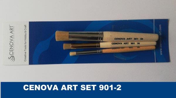 Cenova Art Stencil Fırça 3 lü Set 901/2