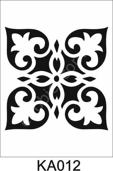 Kare ve Fayans Desenler Stencil Şablon (20x20) KA-012