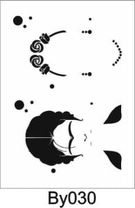 Boyutlu Desen Stencil Şablon (25x35) BY-030
